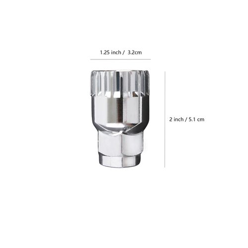 YCeru Bike Bicycle Bottom Bracket Removal Tool Standard 20-Tooth Tool for Shimano Octalink ISIS Splined FSA LP VP Bottom Brackets(2 Pack, Silver)