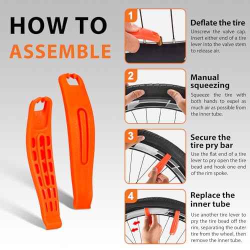 Bike Tire Levers Set ? Ultra Strong & Durable Bicycle Tire Removal Tools, 6-Pack Value Set, Non-Slip Easy Grip, Gentle on Tires & Rims, for Road, MTB, Ebike & Gravel Bikes