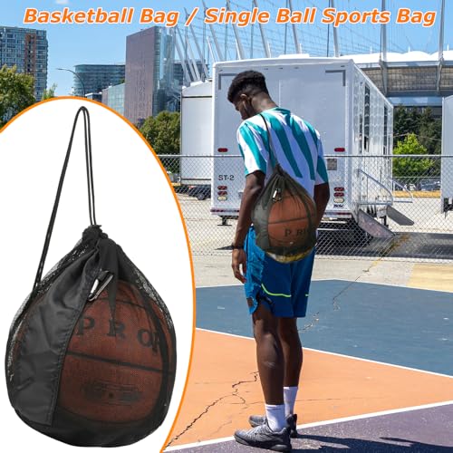 Sports Ball Storage Bag Mesh Backpack for Basketball Volleyball Soccer Football