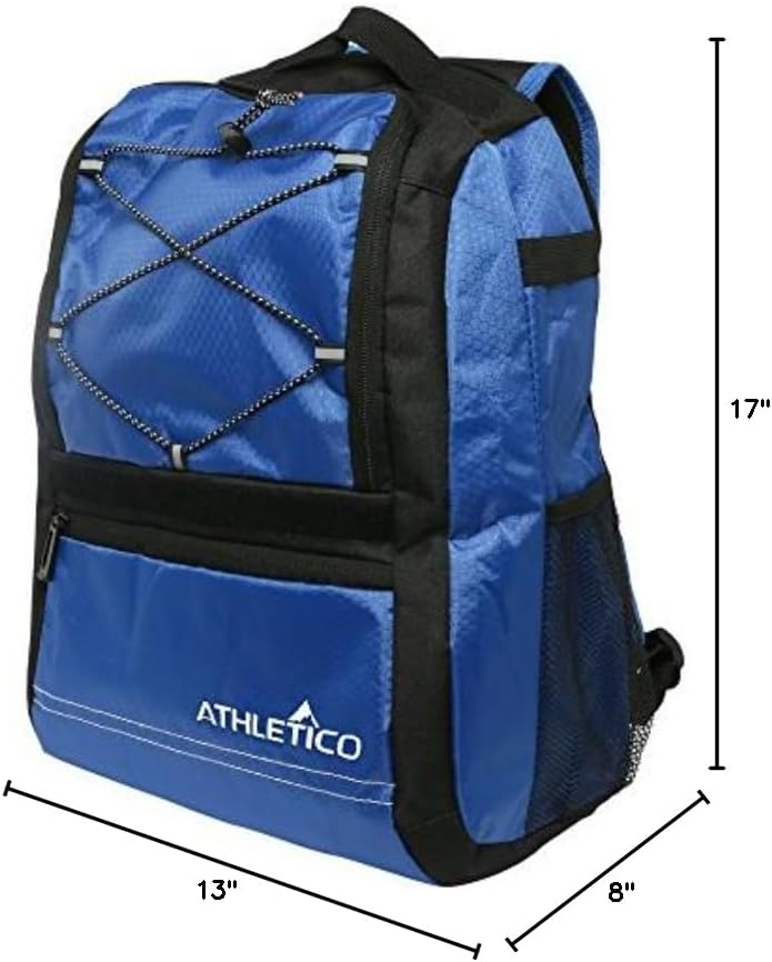 Athletico Youth Baseball Bag - Bat Backpack for Baseball, T-Ball & Softball Equipment & Gear | Holds Bat, Helmet, Glove | Fence Hook (Blue)