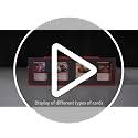 UAONO 4-Row Trading Card Storage Box with Commander Display - Black & Red