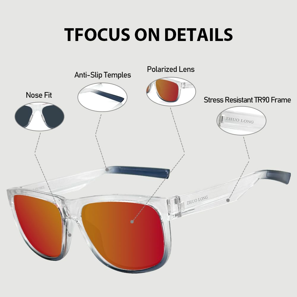 ZHUO LONG Fishing Floating Unsinkable Polarized Sunglasses UV400 Protection Bicycle Surfing Kayaking Outdoor Sport Sunglasses