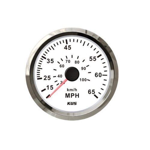 KUS CPOB-WS, 65K, Speedometer Gauge, 12V / 24V, 3 3/8" (85mm) with Backlight
