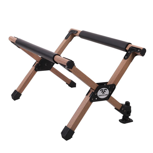JUNGLELAND Portable Cooler Stand for Camping,Fishing,Outdoor Picnic ,Light Weight Folding Frame Wood Grain Color