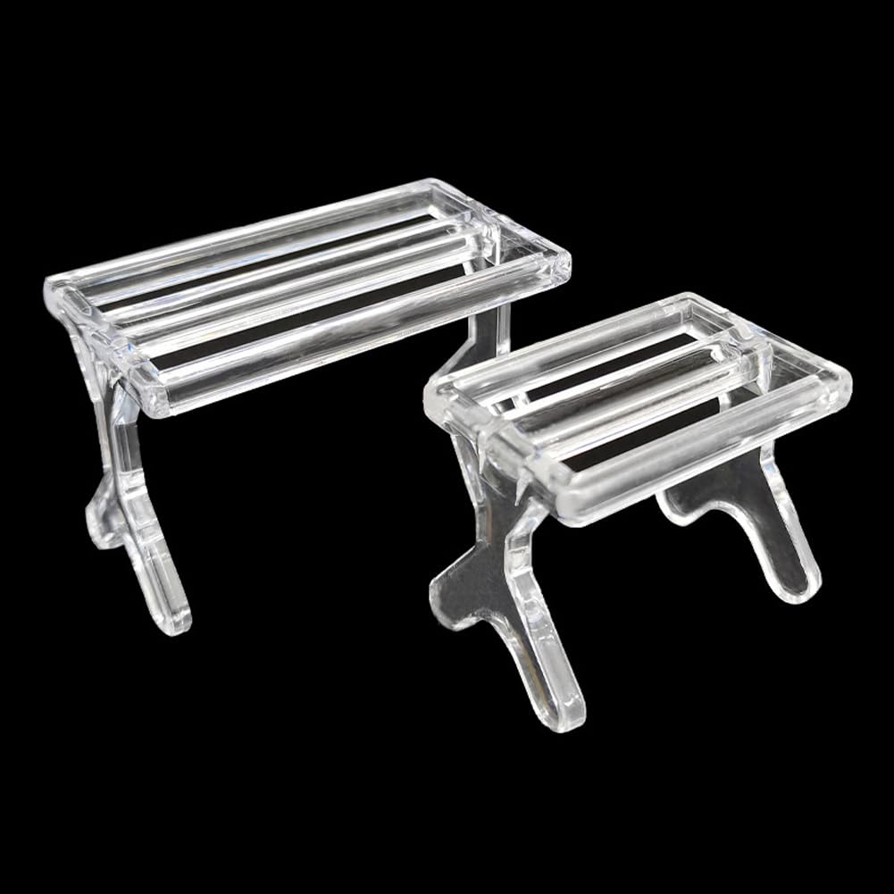 lasenersm 4 Pieces Fishing Lure Display Stand Acrylic Fishing Lure Showing Stand Shelf Fishing Lure Holder Fishing Lure Storage Organizer Fishing Lure Rack Fishing Bait Display(Transparent, S)