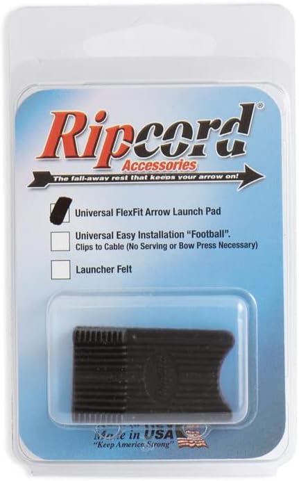Ripcord Extra-Wide Flex Fit Serrated Design Rest Arrow Guide Launcher Pad with Adhesive for All Rests (RCRLP)