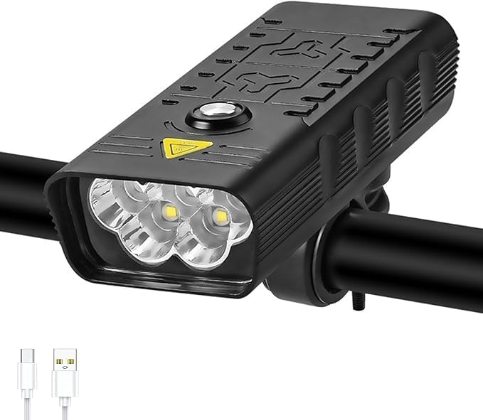 1800 Lumen Bike Lights, 5 LED Bike Light for Night Riding, USB-C Rechargeable Bicycle Light, 4 Modes, IPX5 Waterproof Bicycle Headlight for Adult Kid Mountain