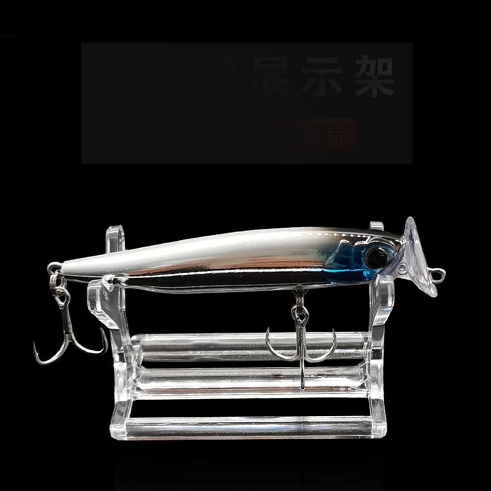lasenersm 4 Pieces Fishing Lure Display Stand Acrylic Fishing Lure Showing Stand Shelf Fishing Lure Holder Fishing Lure Storage Organizer Fishing Lure Rack Fishing Bait Display(Transparent, S)