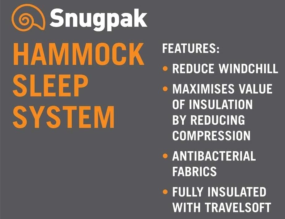 Snugpak Hammock Cocoon, Fully Encases the Hammock, Insulated with Travelsoft Filling