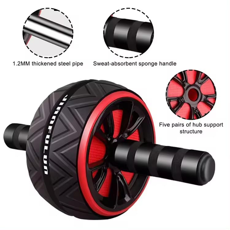 Ab Roller Wheel for Core & Abdominal Workout – Fitness Equipment for Men & Women, Home Gym Exercise Wheel with Knee Pad – Strength Training Gear for Abs & Core