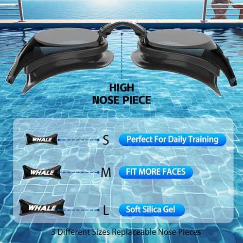 Whale swim goggles HD Anti-fog Swimming Goggles Adults/Youths Both Suitable