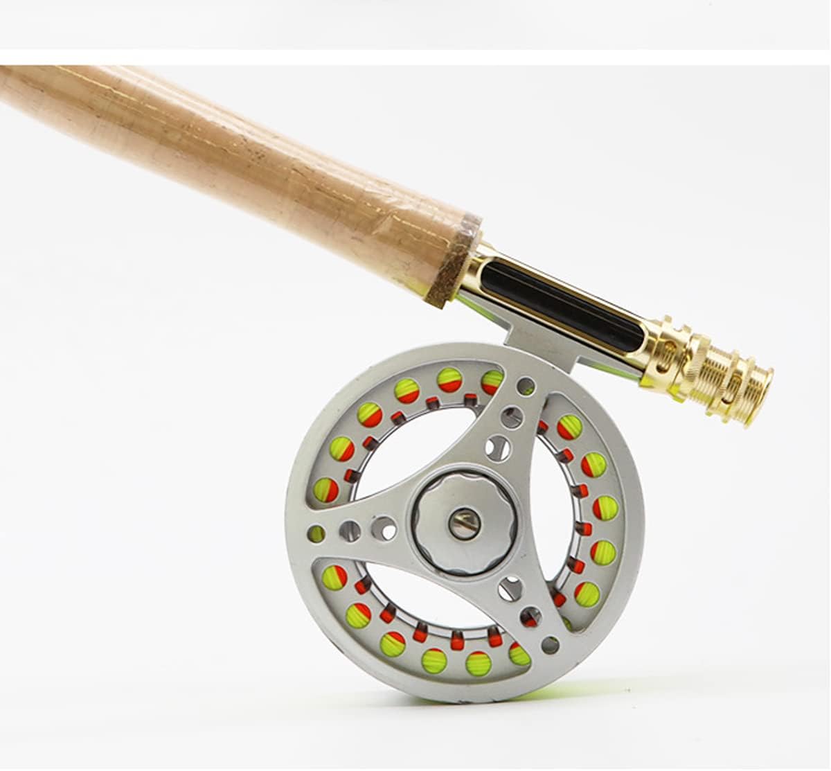 (1/2WT 3/4WT 5/6WT 7/8WT) Fly Reel with Line Combo Aluminum Alloy Large Arbor Fly Fishing Reels Weight Forward Fly Line with Braided Backing Taper Leader Pre-Tied