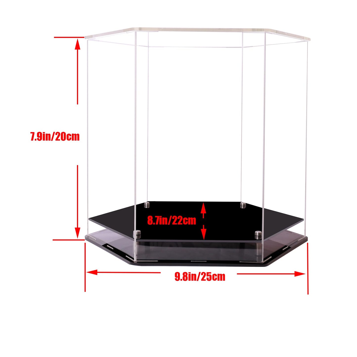 Acrylic Baseball Cap Holder,Clear Hat Display Case,hat Display case for Baseball,Baseball Football Cap Display Stand,Perfect for Baseball,Football or Snapback Caps 9.8*8.7*7.9IN