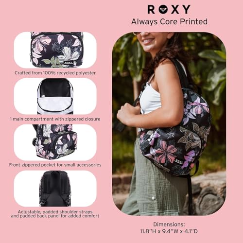 Roxy Women Always Core Mini Backpack, Egret Soft Tropics, One Size