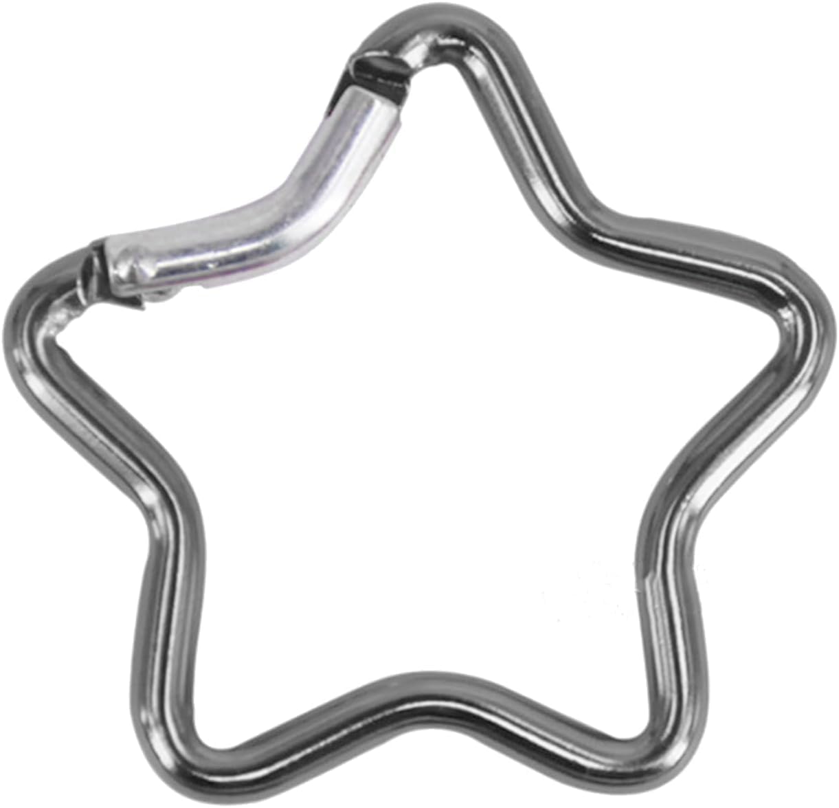 2Pcs Gray Color Carabiner Clip, Star Shaped Climbing Buckle, Aluminum Alloy Heavy Duty Keyring Hook for Camping Fishing Hiking Traveling Aluminum Key Chain Clip Accessories Outdoor, Car Keychain