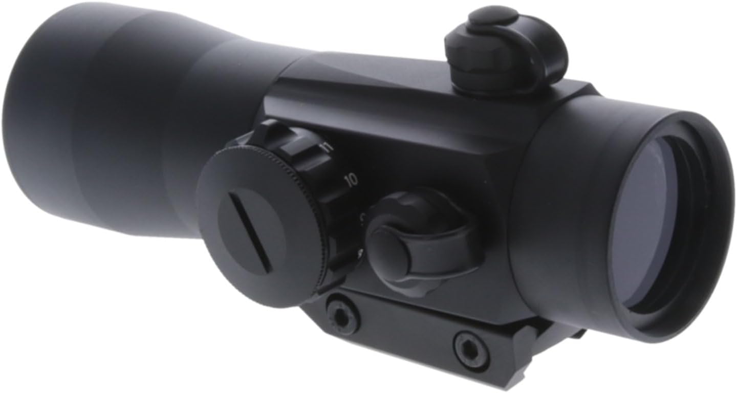 TruGlo Red-Dot Traditional Mount 2x42mm Hunting Tactical Weapon Sight with 11-Position Rheostat for Brightness Adjustment, Black