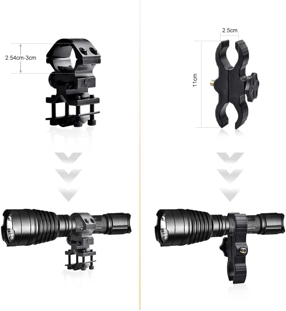 KL41Plus Hunting Flashlight Kit with Red Green IR850 White Interchangeable Modules, Long Range Scope Mount Predator Light with Remote Pressure Switch for Coyote Hog Varmint Night Hunt