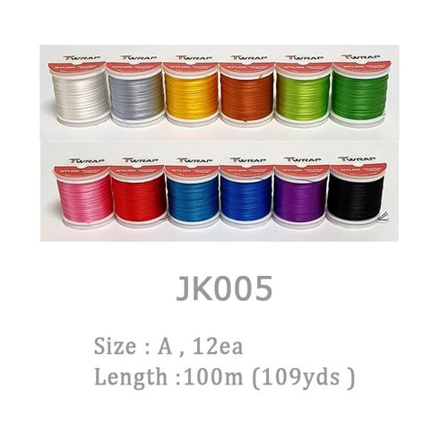 Lot of 12ea Nylon Rod Wrapping Threads A,C,E sizk (JK Series) (JK005 (A Size))