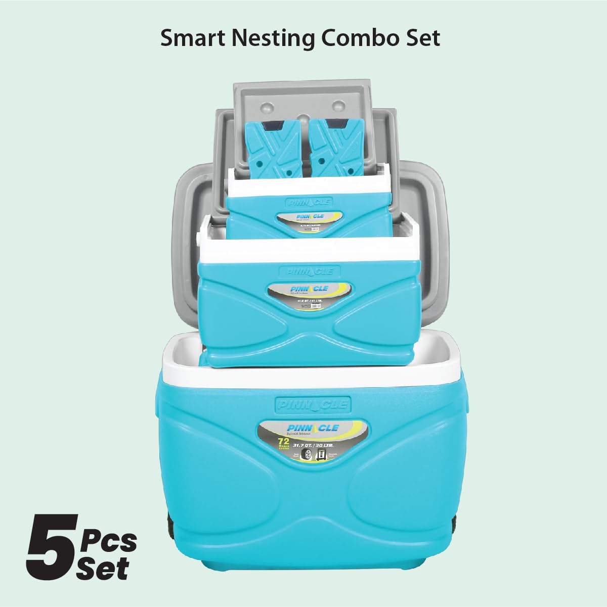 Pinnacle Thermoware Blue 11L Insulated Cooler Bag with Wheels and Smaller Outdoor Coolers