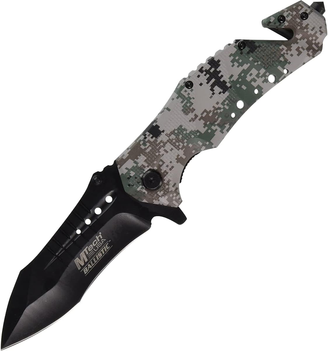 MTech USA MT-A845BK SPRING ASSISTED KNIFE, 5" Closed, Black Blade
