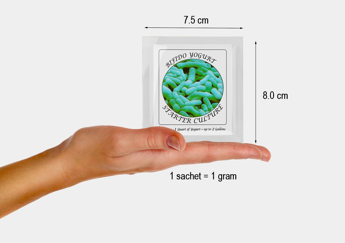 Yogurt Starter Cultures - Pack of 3 Freeze-dried Culture Sachets for Bifido Yogurt