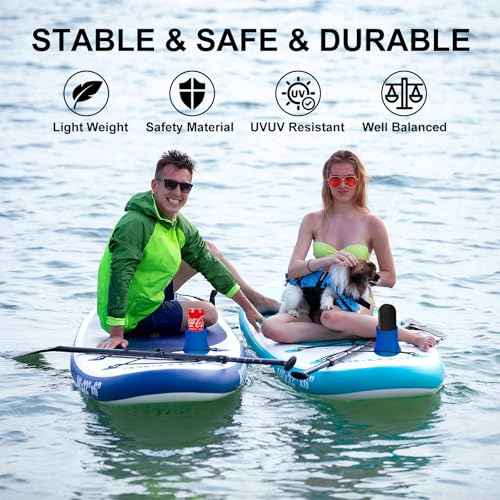 Paddle Board Cup Holder, Stand Up Paddle Board Accessory, Drink Holder Suitable for Types of Cup/Bottle/Drink (Navy Blue)