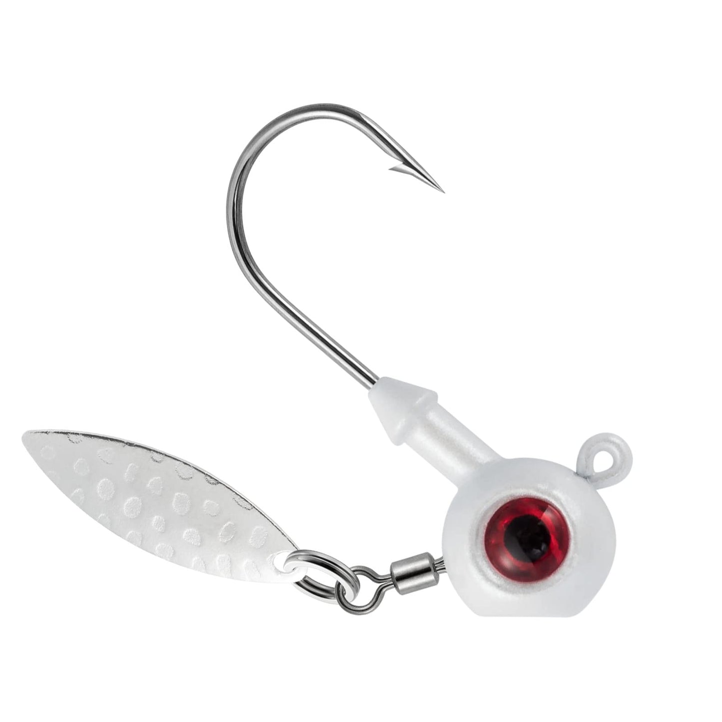 Dr.Fish 10 Pack Crappie Fishing Jigs Stand Up Round Jig Heads Painted Fishing Lure Spinner Blade Walleye Bass Trout Bluegill Freshwater Saltwater 1/4oz