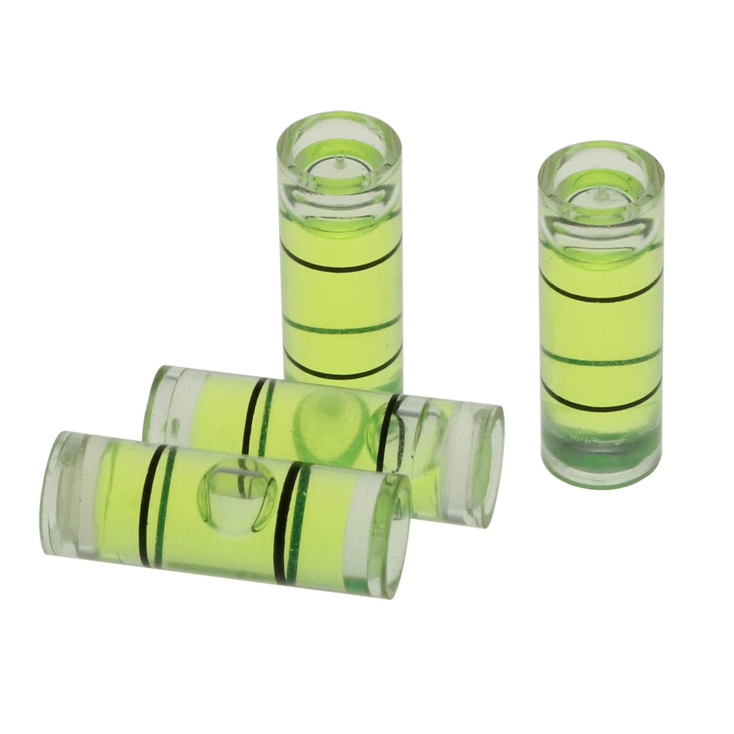 LUORNG 20pcs Archery Bow Sight Bubble Level Cylindrical Spirit Level 6.5x18mm for Archery Replacement Accessories, Transparent
