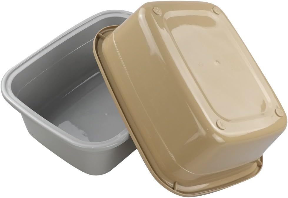 12 Quart Dish Pan Basin, 14" x 11" x 5.12", Set of 4