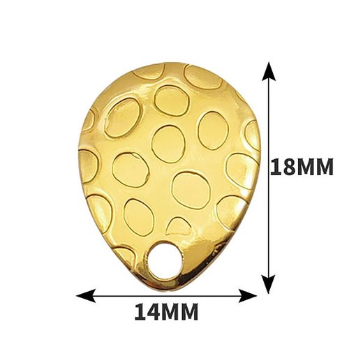 Ruiwaer 40PCS Spinner Blades Fishing Lures Deep Cup Spinner Blades for Spinner baits Spoons Walleye Rig Trout Salmon Bass Fishing Hard Lures Worm Spinner Baits Spoons Rigs Making, Gold&Silver