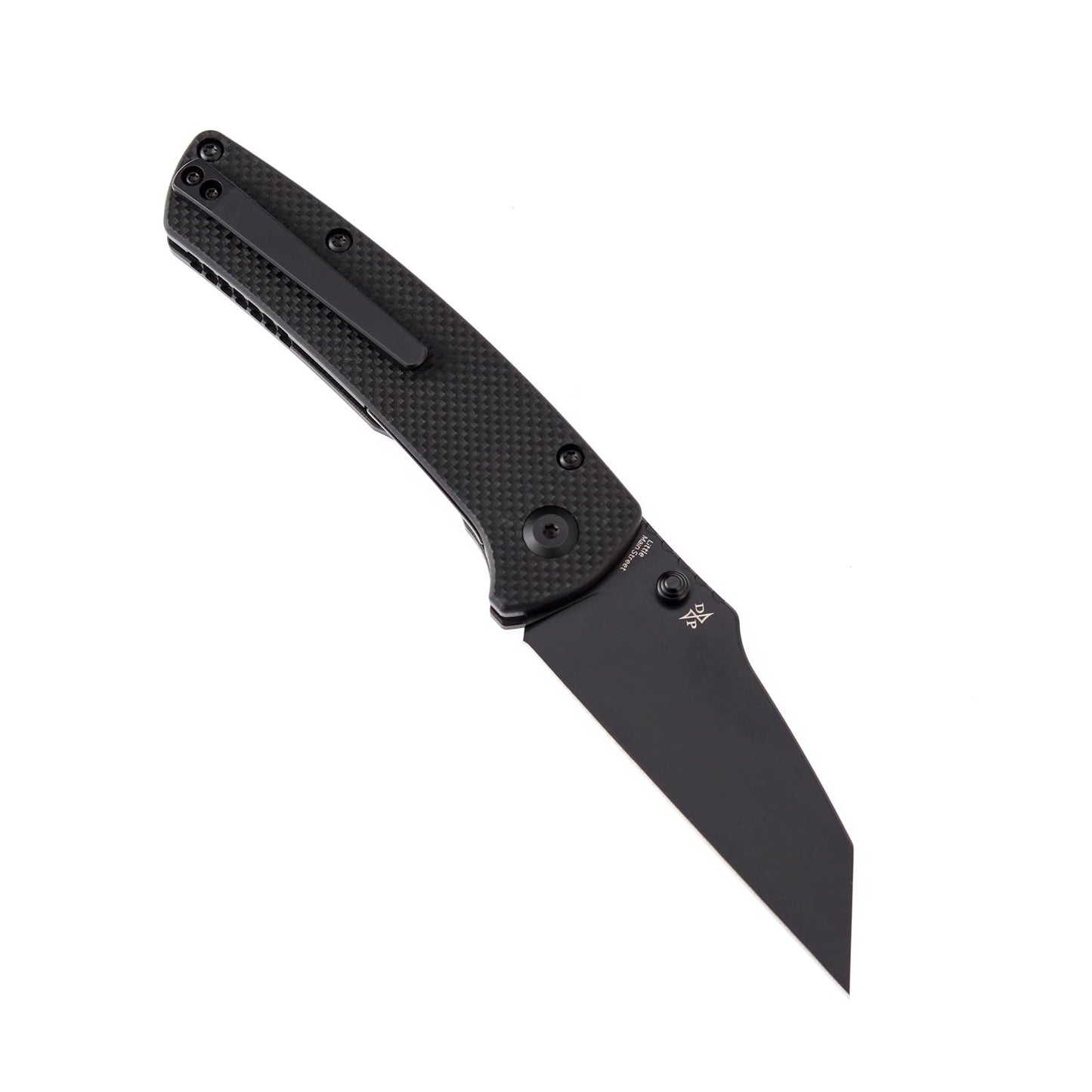 KANSEPT Main Street 7.92in Folding Pocket Knives with 3.36in Stonewashed 154CM Wharncliffe Blade and Black G10 Handle for Outdoor, Tactical, Survival, Folding Knife Camping Hunting T1015B4
