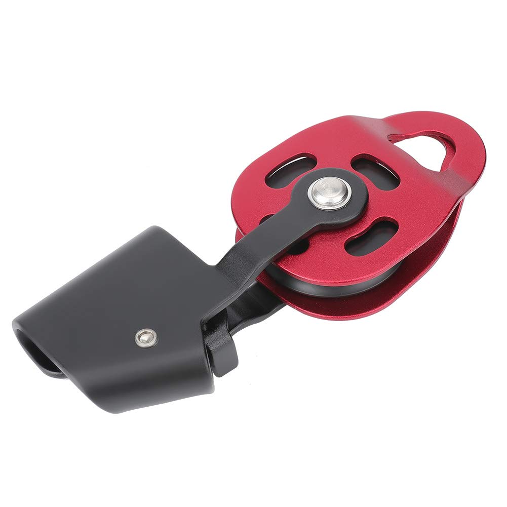 Keenso Climbing Pulley Wheel Single Pulley Pulley Wheel,4KN Aluminium Duty Single Rope Pulley Block Climbing Pulley for 8-12mm Rope Climbing Pulley Pulleys