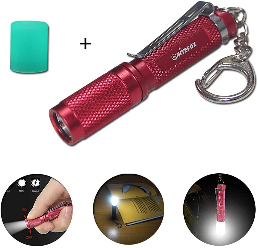 K3 Mini Keychain Flashlight AAA Small Keychain Light Bright 150 Lumens with Diffuser Clip,Multipurpose Pocket Light as Candle Hat Lamp Camp Lantern for Everyday EDC Dog Walking Hiking Camping