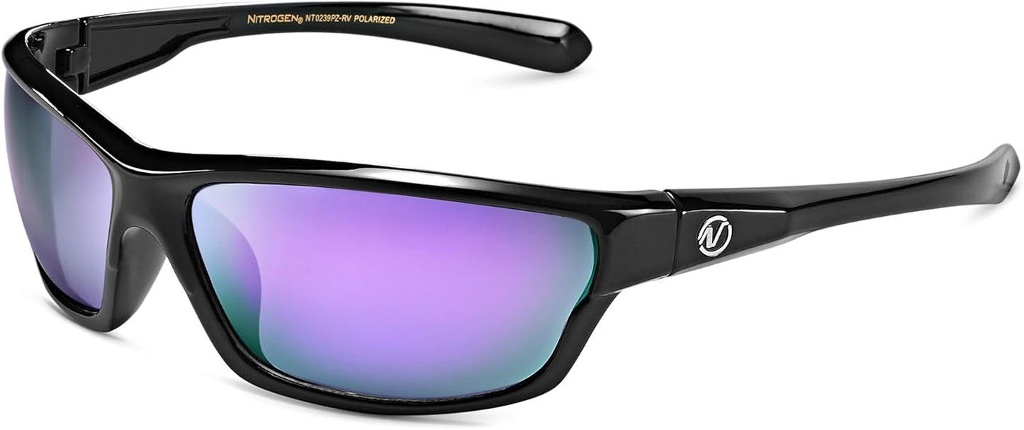 Nitrogen Polarized Wrap Around Sport Sunglasses for Men Women UV400 Driving Fishing Running Sun Glasses