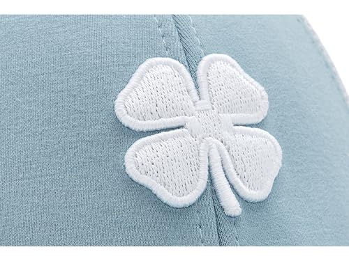 Black Clover Perfect Luck 22 Hat - Large Heather Peri Blue Mesh Cap with 3D Clover Embroidery