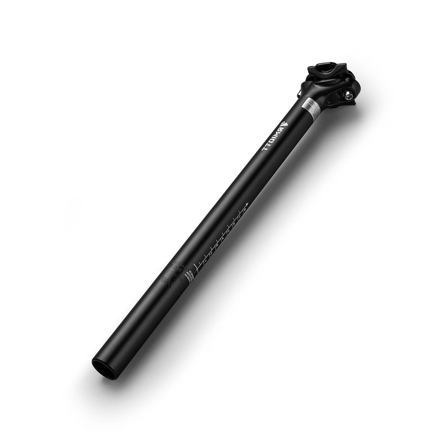 Rmiott Bike Seat Post 27.2mm Aluminum Bicycle Seatpost Replacement 400mm Length for BMX MTB Road Trail Gravel Hybrid Bike -Black