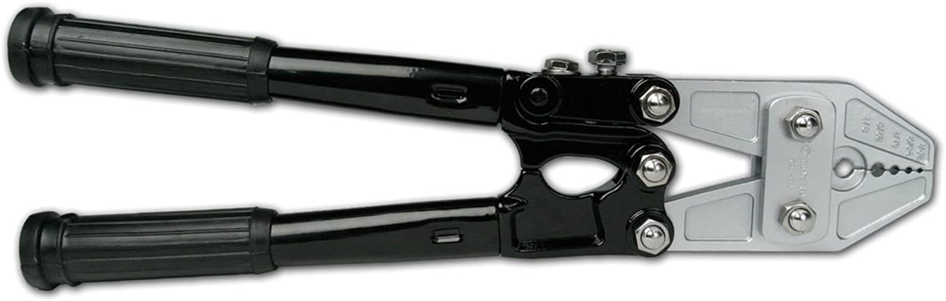 Billfisher Heavy Duty Hand Swager | Professional Design | for 1.0mm to 4.2mm | Non-Slip Grips | Epoxy Finish Handles | Heat-Treated Satin Finish Jaws | Fish Crimping Tool