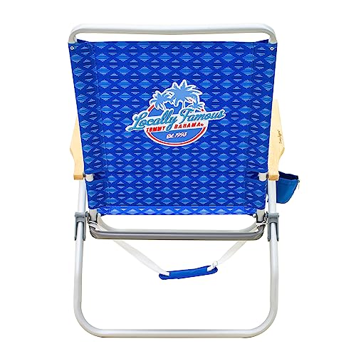 Tommy Bahama 2-Pack of 4-Position Easy in-Easy Out Folding Beach Chair, Blue