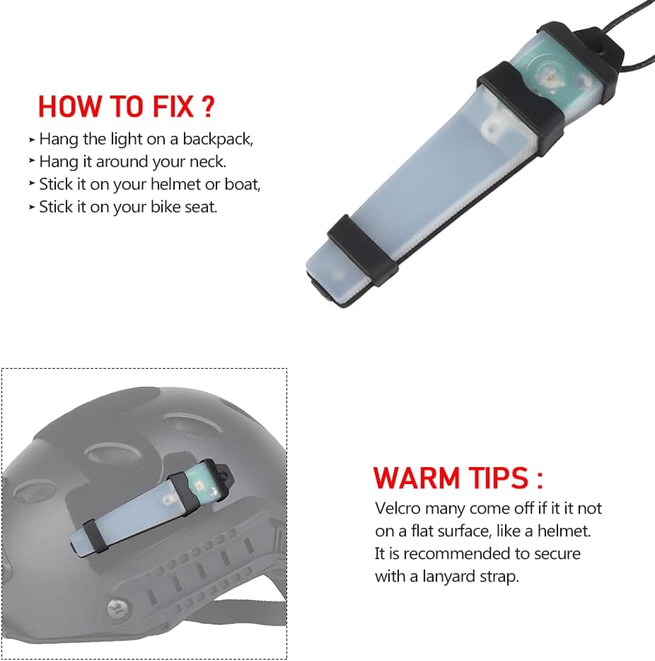 2Pcs Personal Identification Light Tactical FMA Helmet Safety Flashing Signal Light for Outdoors
