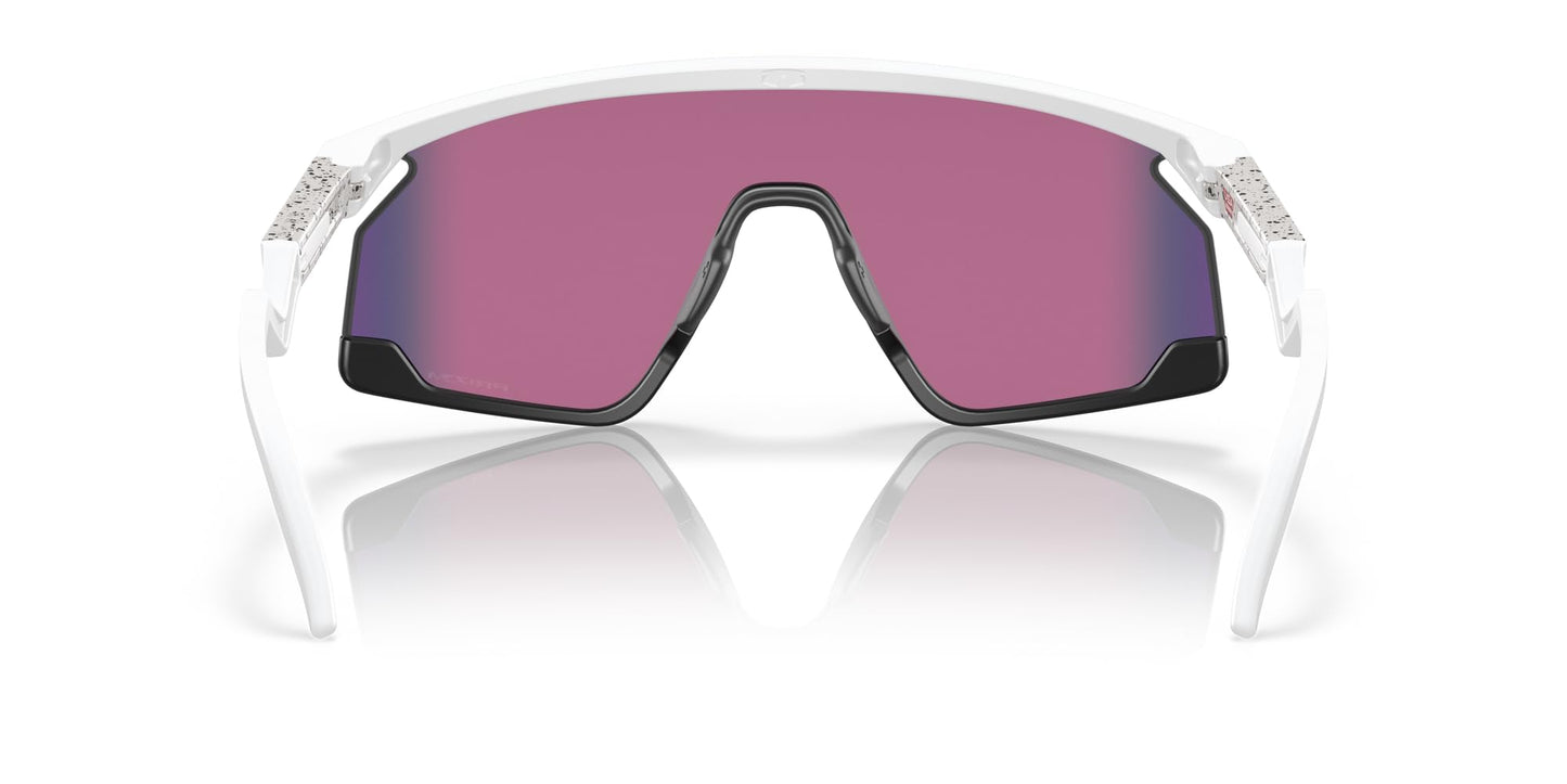 Oakley OO9280 BXTR Polarized Rectangular Sunglasses, Matte White/Prizm Road, 39 mm