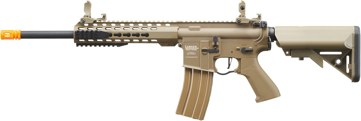 Lancer Tactical Gen 2 LT-19 Airsoft M4 Carbine 10" Electric Full/Semi-Auto Airsoft AEG Rifle, Included 6mm 0.20g BBS, Charger, and Battery