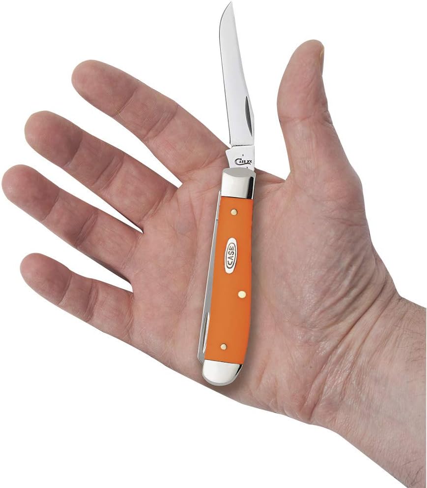 Case WR XX Pocket Knife Orange Synthetic Mini Trapper Item #80505 - (4207 SS) - Length Closed: 3 1/2 Inches