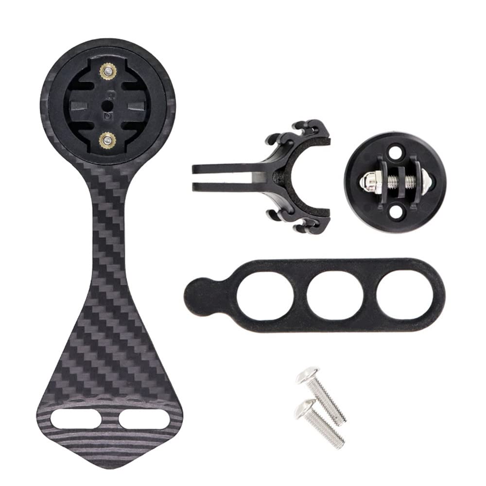 XBERSTAR Integrated Aero Handlebar Out Front Cycling Computer Road Bike Mount Compatible with Garmin,for XOSS G G+ and Bike Light Attachment (Black)