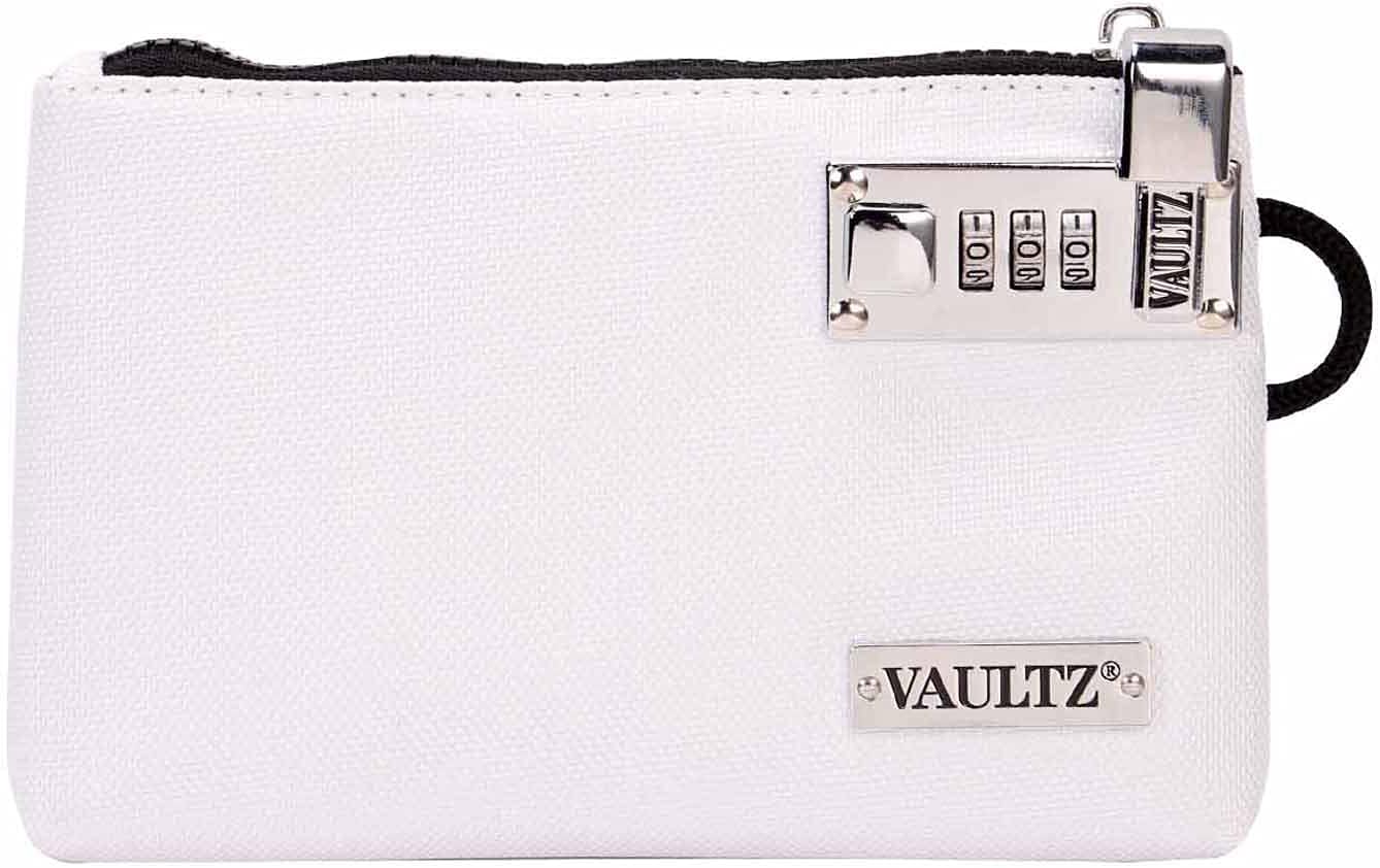 Vaultz Money Bag with Lock - 5 x 7 Inch, Men & Women's Locking Accessories Pouch for Cash, Bank Deposits, Wallet, Medicine, Phone and Credit Cards - BERRY