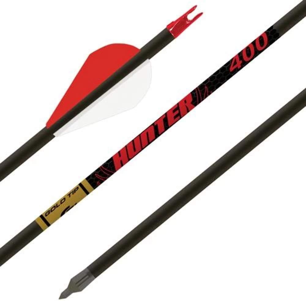 Gold Tip Hunter Arrows - 6 Pack with Raptor Vanes for Precision Archery