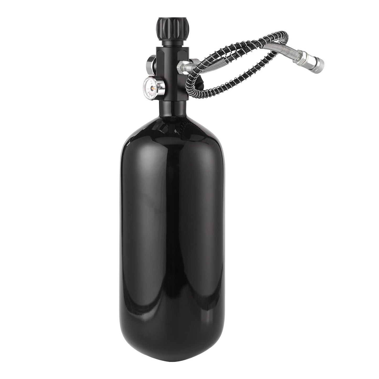 Orcair Discounted DOT 98ci/1.6L Carbon Fiber Tank with Dual Gauge Valve,PCP Tank 4500 psi,Complete PCP Airgun Charging System Lightweight Paintball Fill Station