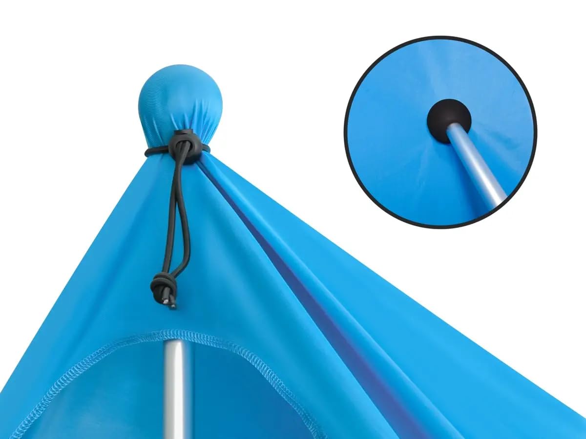 Monoprice 7-Foot, 4-Person Sunshade - with UPF 50+ UV Protection, Lightweight Lycra Fabric, Blue - Pure Outdoor Collection