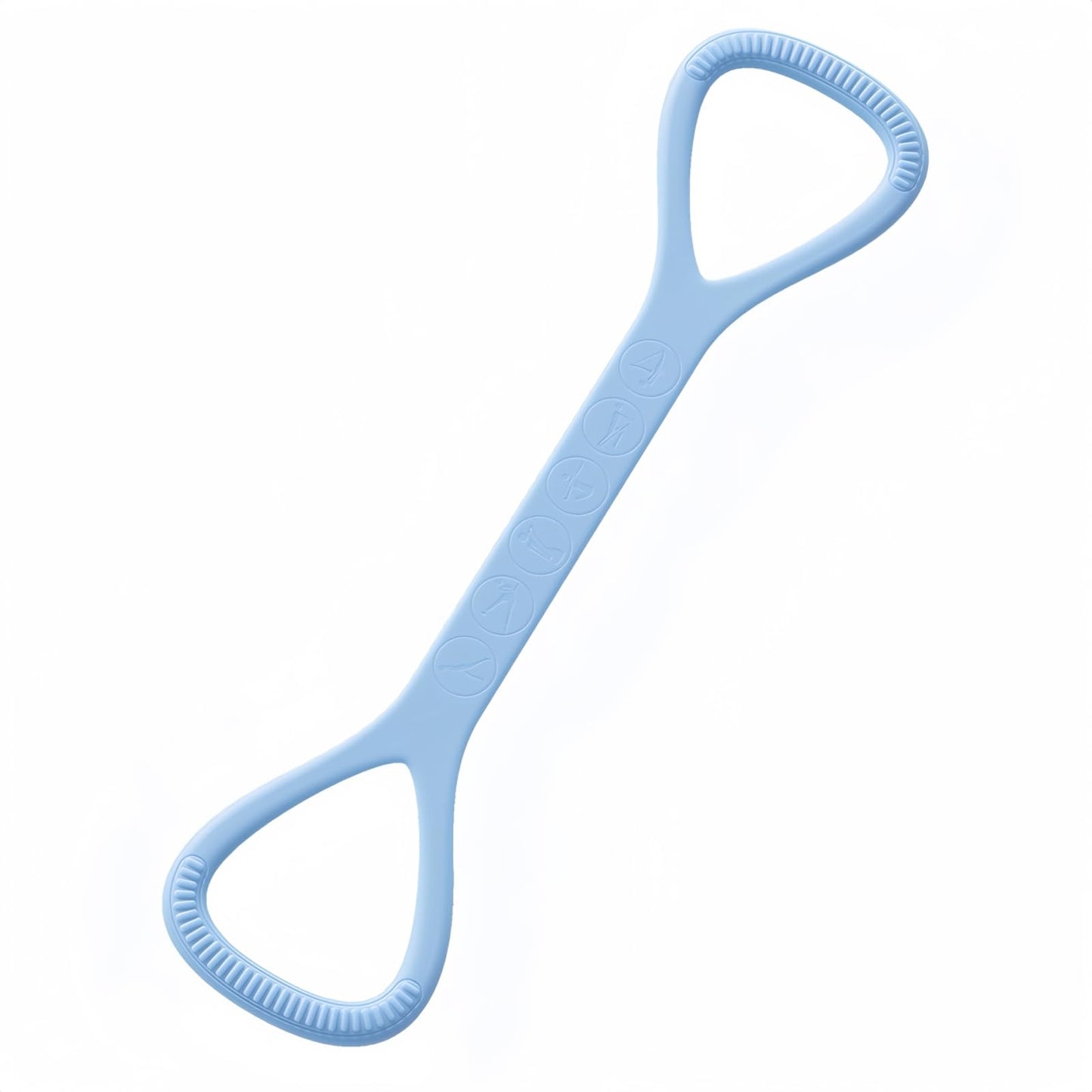 JOYLAY Figure 8 Resistance Band with Handles - 25lb Silicone Exercise Bands for Physical Therapy, Home Gym, Arm Back Shoulder Chest Workout - Portable Fitness Stretch Equipment for Women & Men (Blue)