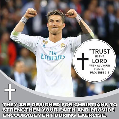 Geiserailie 4 Pcs Cross Tape Christian Athletic Tape 2 Inches x 14.8 ft Elastic Sport Wrist Wrap Jesus Self Adhesive Bandage for Baseball Soccer Football Boxing Tennis Gymnastic Sports Church Gifts