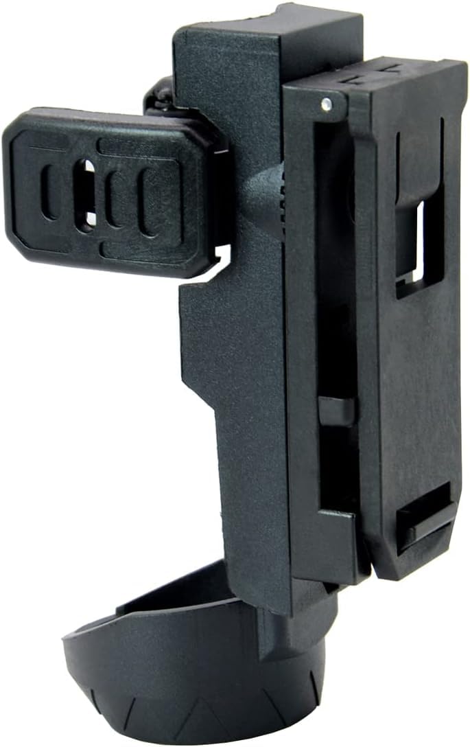Quick Release OC/Mace Spray Holder w/Duty Belt/MOLLE Vest Rotatable Clip MK4 Canister Holster Tactical Pepper Spray Carry Case fit 1.5" Diameter OC Can for Police Leo Security Military